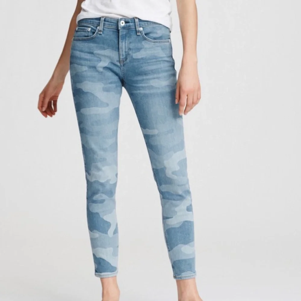 Rag and Bone cate-mid rise ankle skinny blue camo jeans - Picture 1 of 2